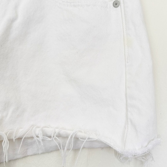 MADEWELL Relaxed Denim Shorts Raw Hem White 29 - Picture 2 of 7